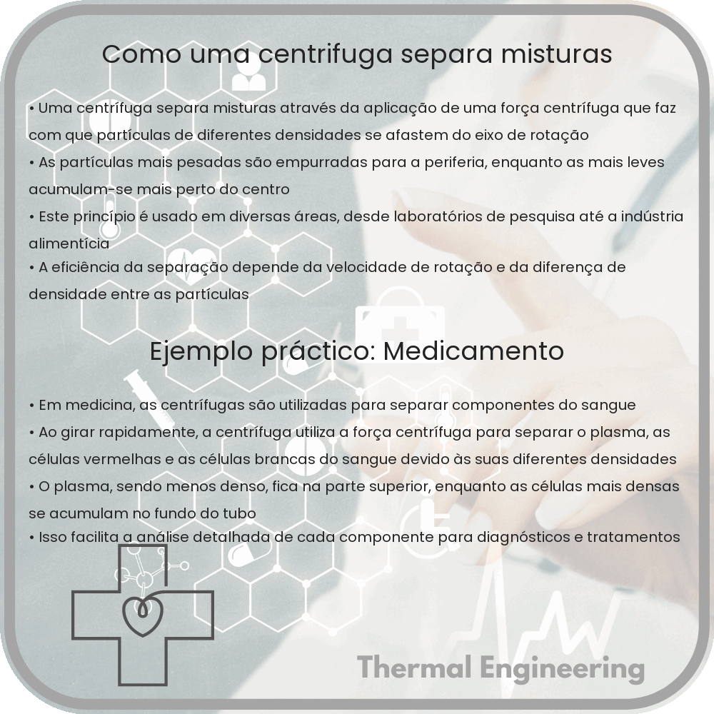 Como uma centrífuga separa misturas