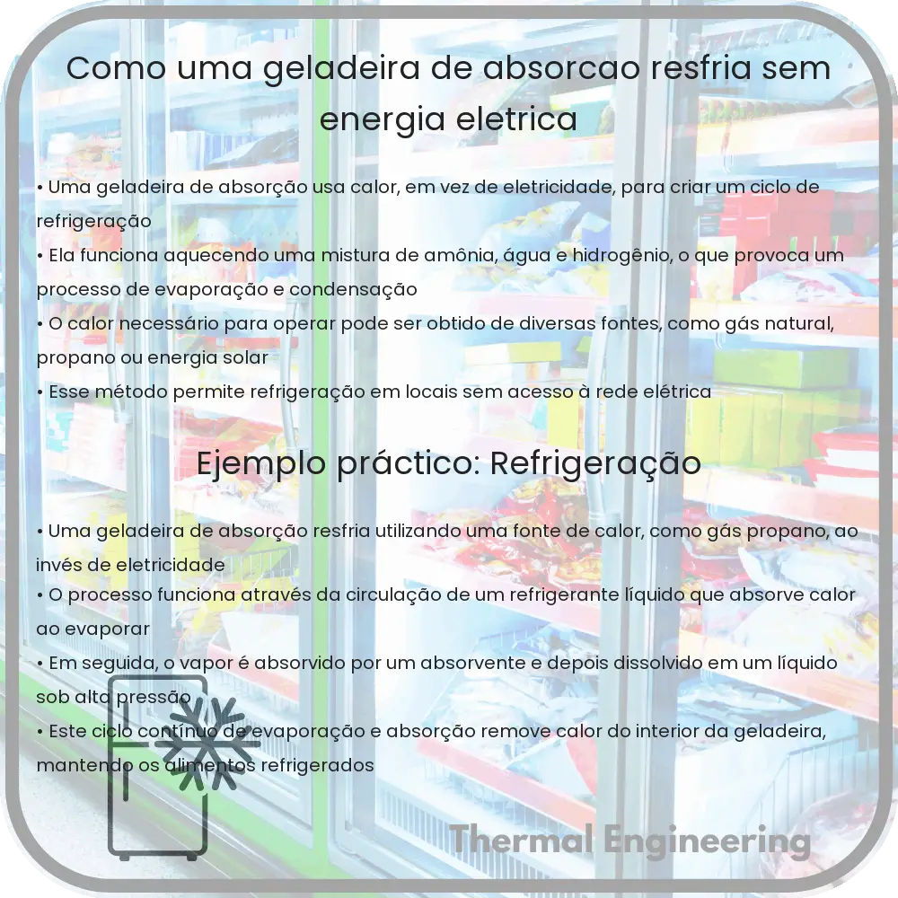 Como uma geladeira de absorção resfria sem energia elétrica