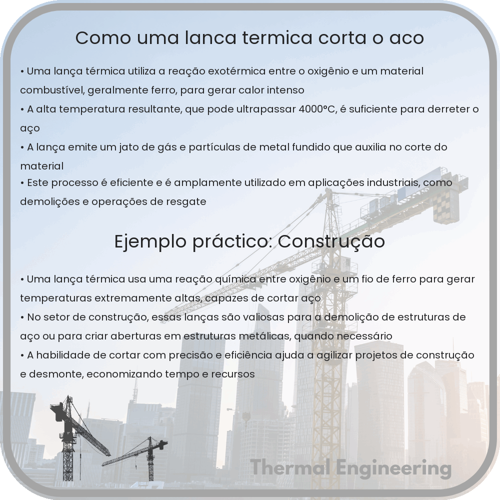 Como uma lança térmica corta o aço