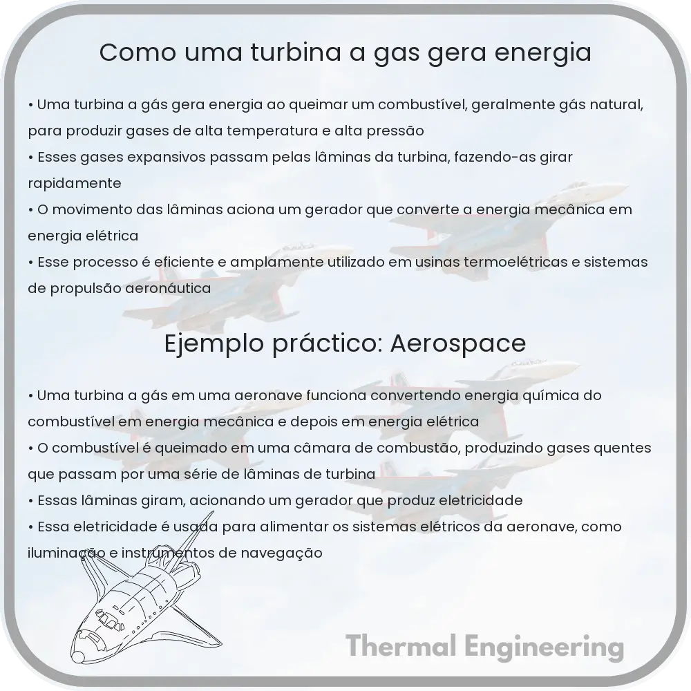 Como uma turbina a gás gera energia