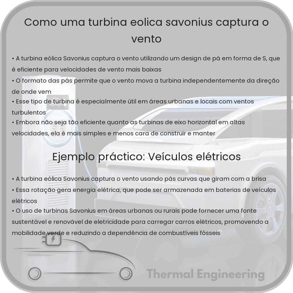 Como uma turbina eólica Savonius captura o vento