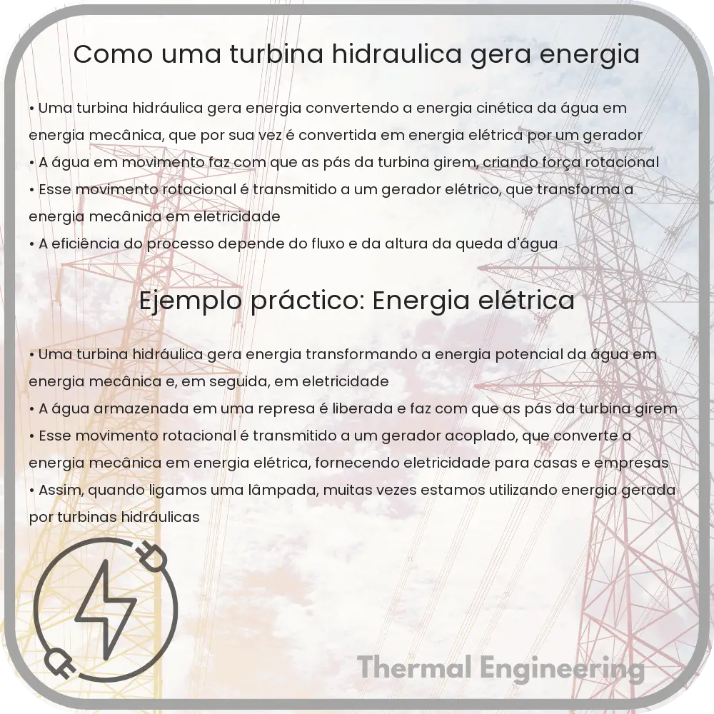 Como uma turbina hidráulica gera energia