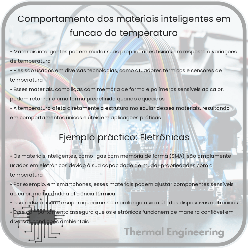 Comportamento dos Materiais Inteligentes em Função da Temperatura