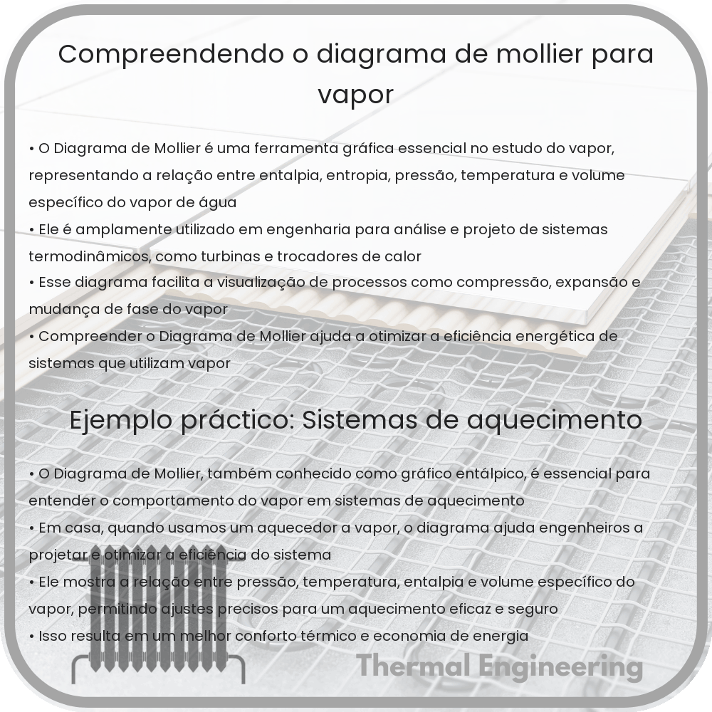 Compreendendo o Diagrama de Mollier para Vapor