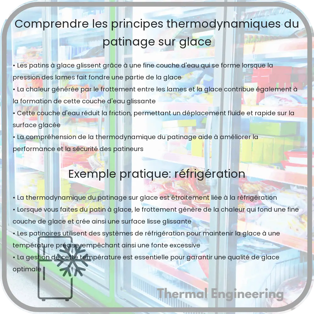 Comprendre les principes thermodynamiques du patinage sur glace