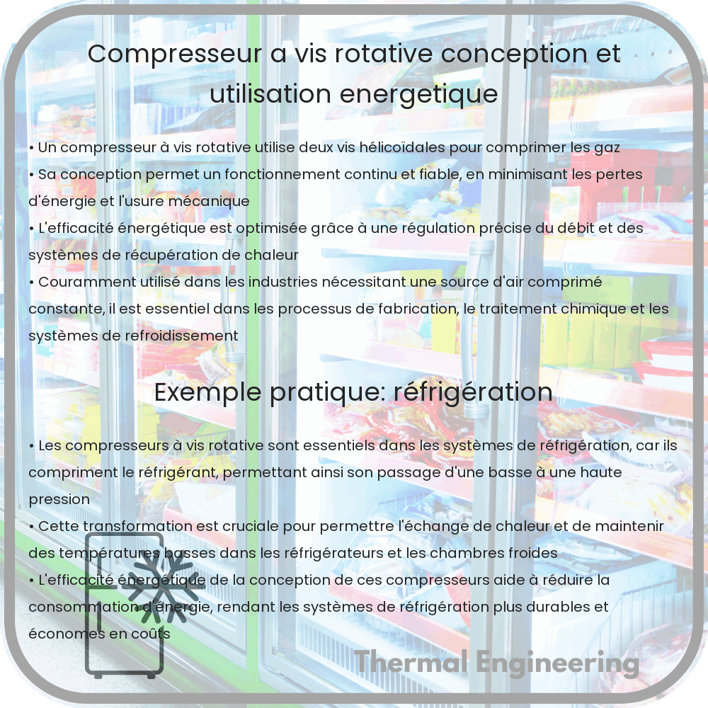 Compresseur à vis rotative | Conception et utilisation énergétique