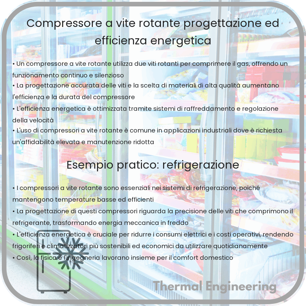 Compressore a Vite Rotante | Progettazione ed Efficienza Energetica