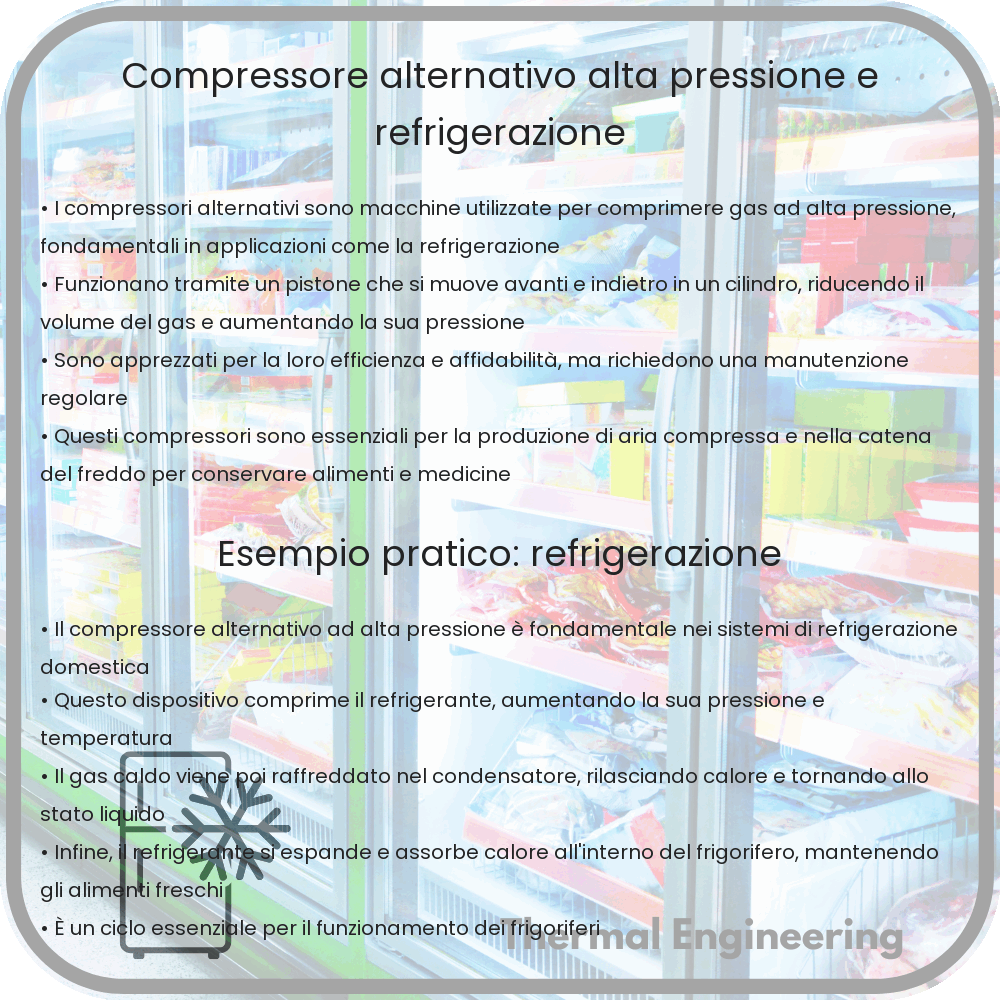 Compressore Alternativo | Alta Pressione e Refrigerazione
