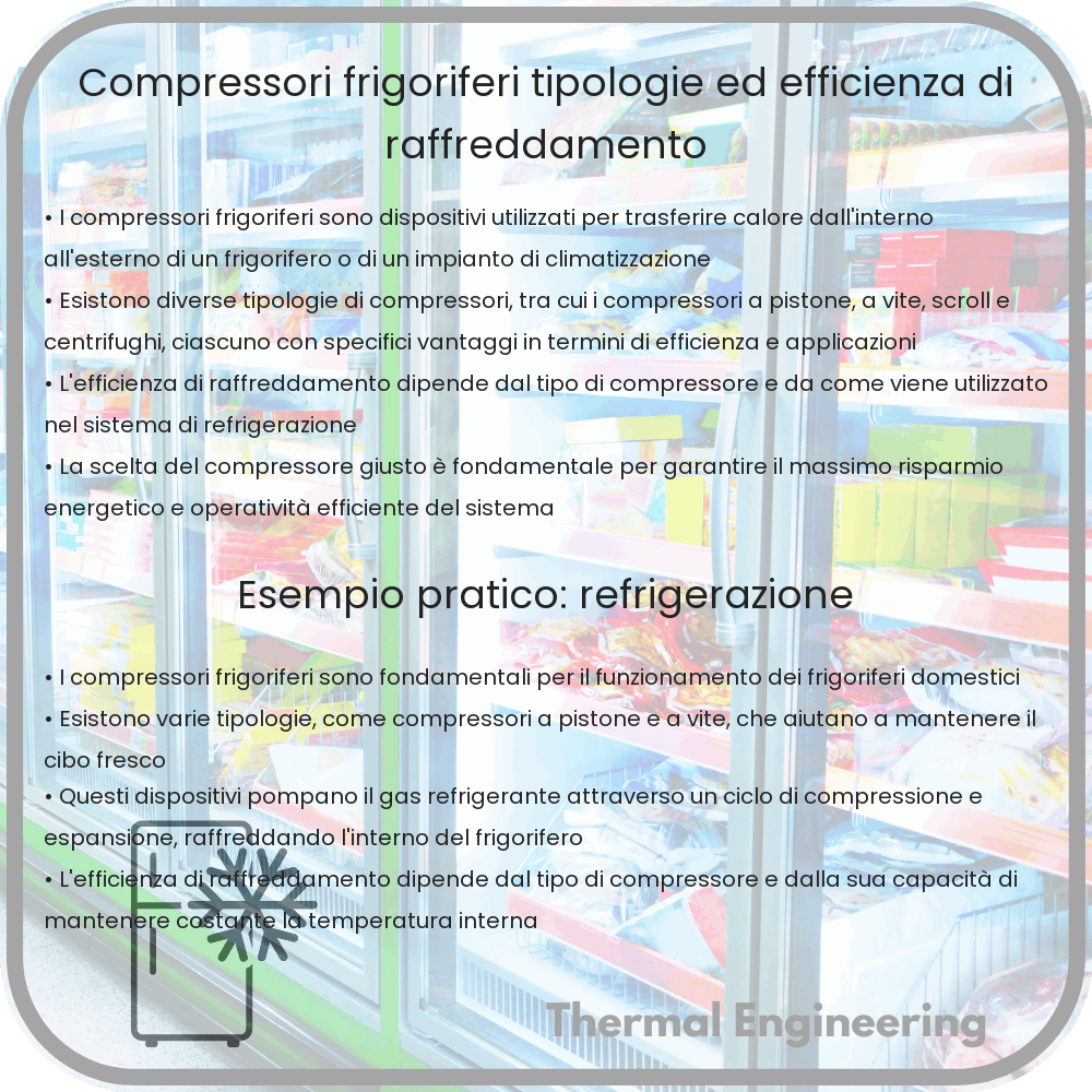 Compressori Frigoriferi: Tipologie ed Efficienza di Raffreddamento