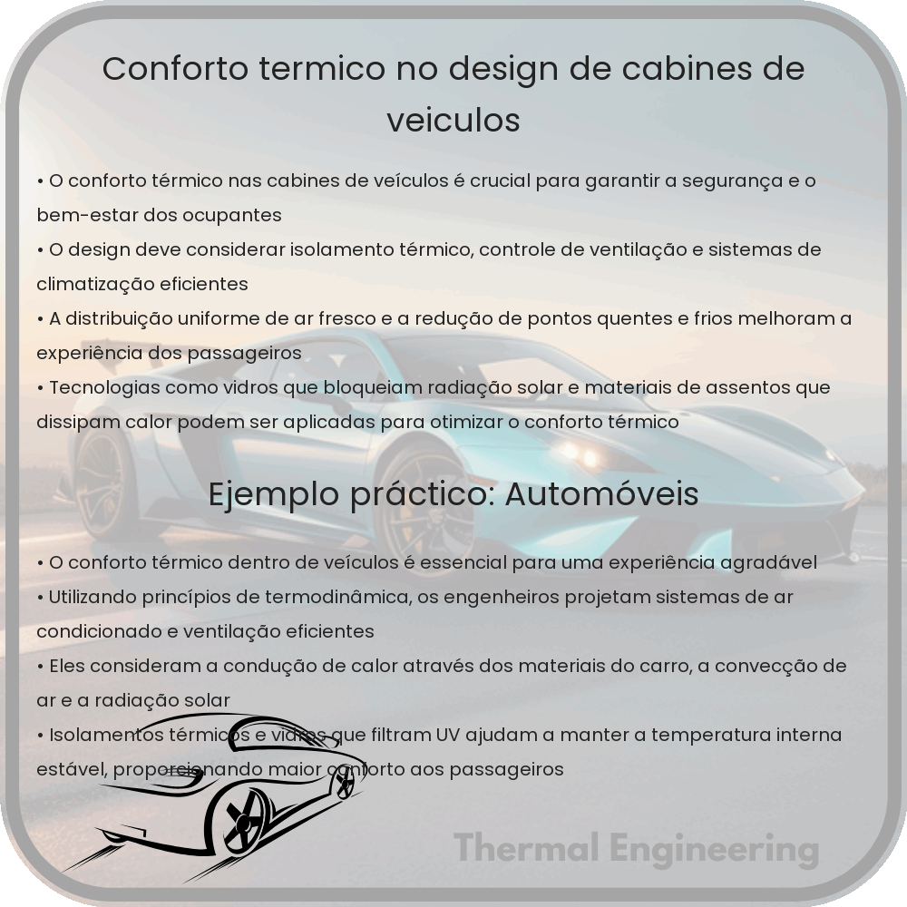 Conforto térmico no design de cabines de veículos