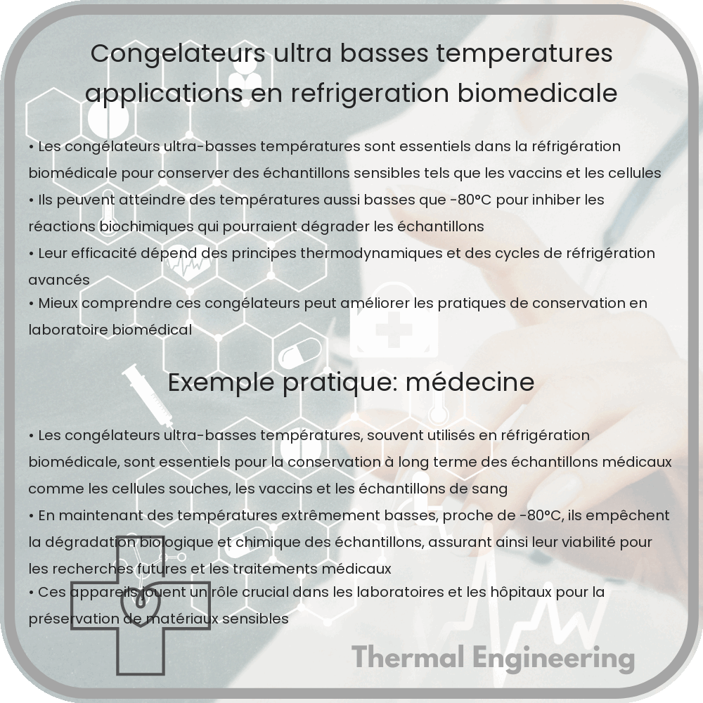 Congélateurs Ultra-Basses Températures | Applications en Réfrigération Biomédicale
