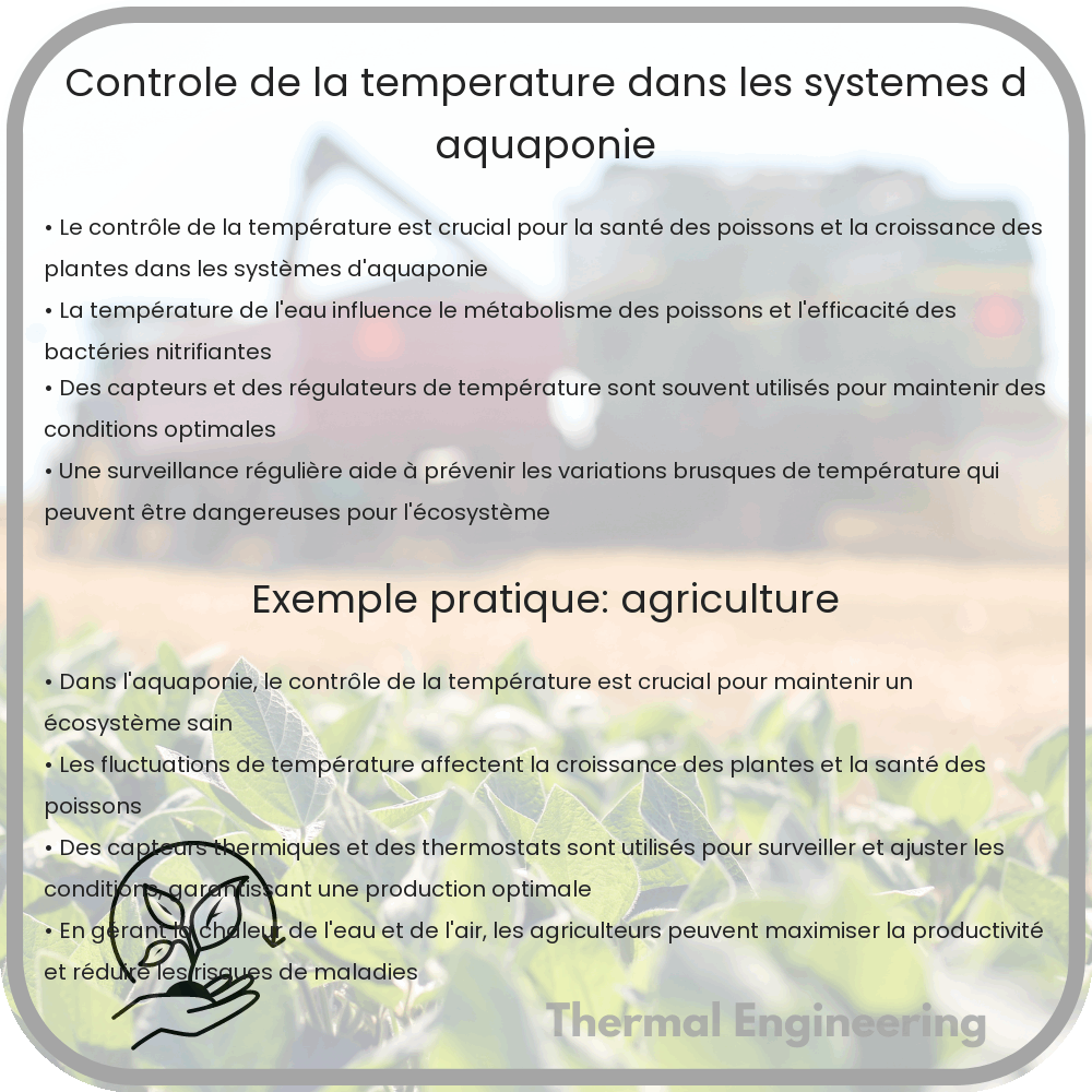 Contrôle de la température dans les systèmes d'aquaponie