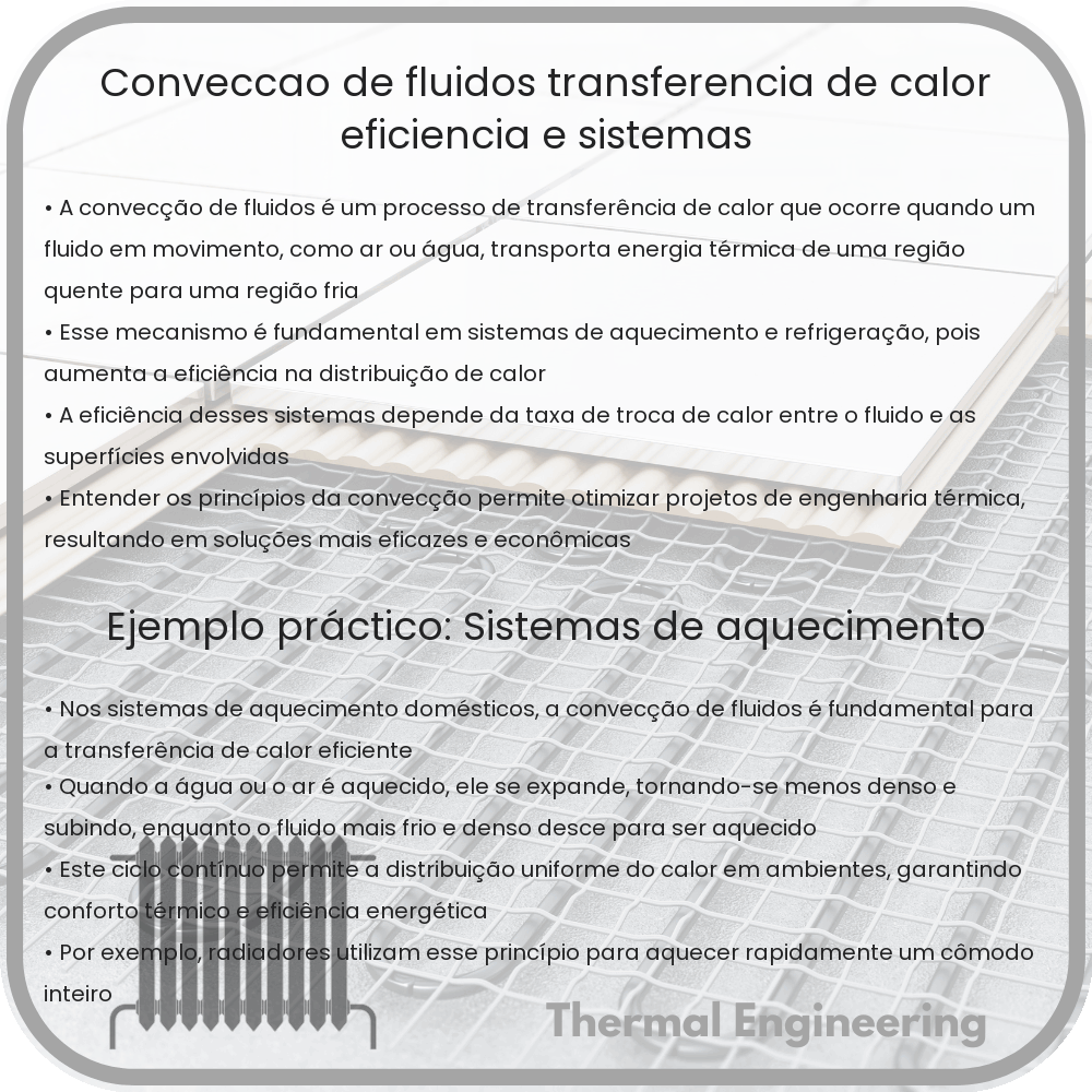Convecção de Fluidos | Transferência de Calor, Eficiência e Sistemas