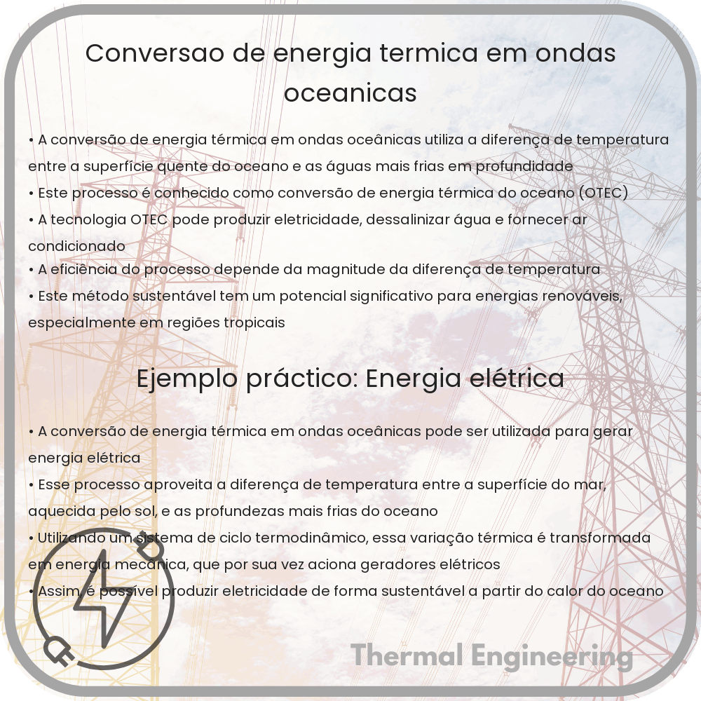 Conversão de energia térmica em ondas oceânicas