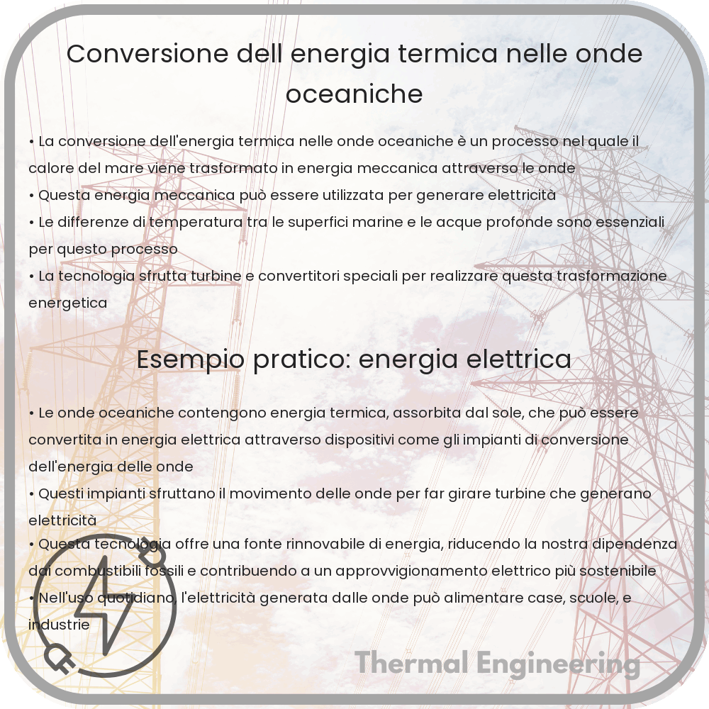 Conversione dell'energia termica nelle onde oceaniche
