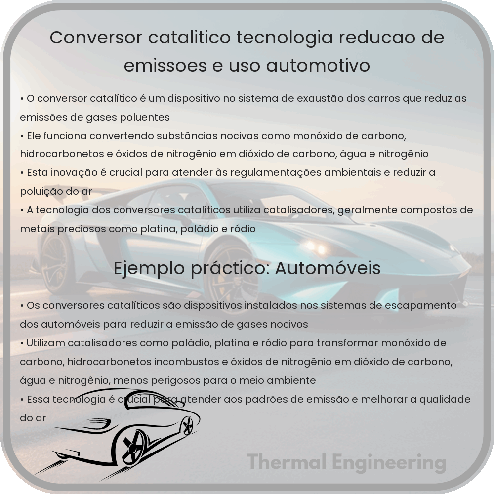 Conversor Catalítico: Tecnologia, Redução de Emissões e Uso Automotivo