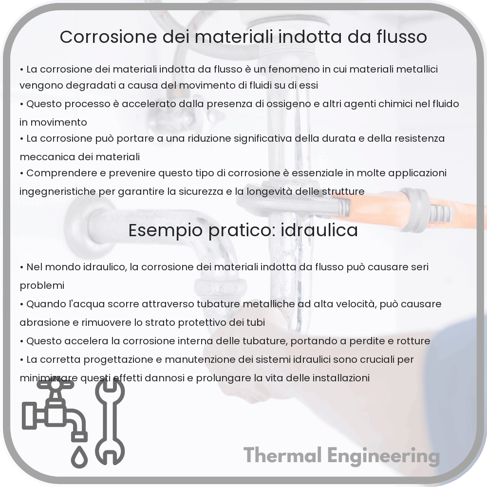 Corrosione dei materiali indotta da flusso