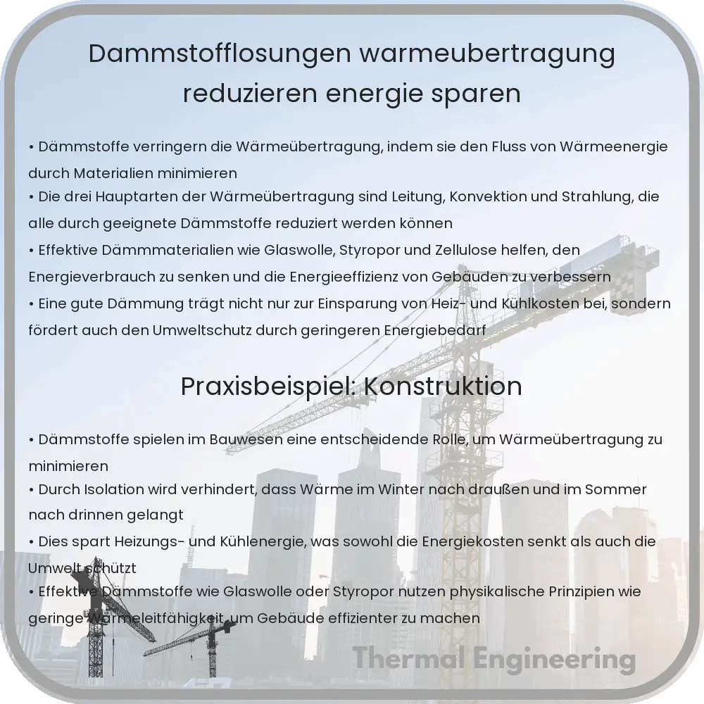 Dämmstofflösungen: Wärmeübertragung Reduzieren, Energie Sparen