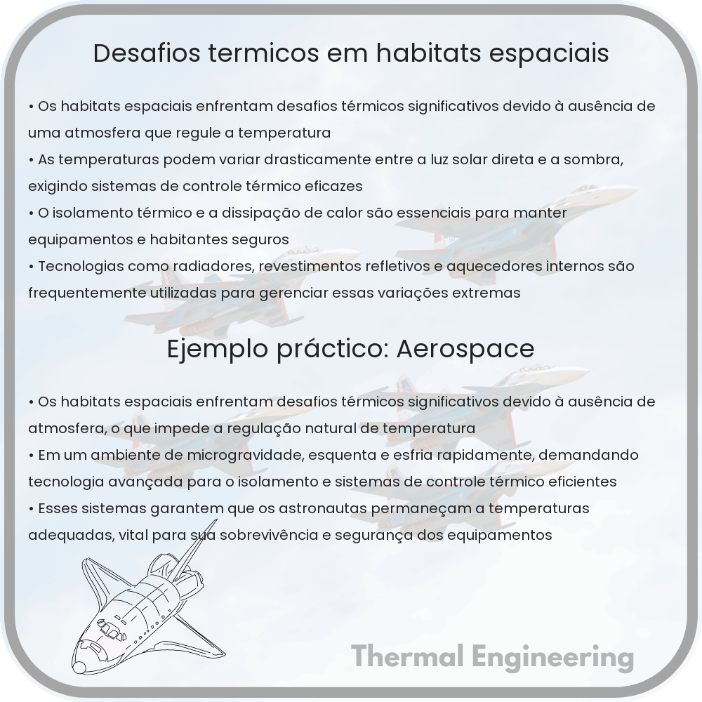 Desafios térmicos em habitats espaciais