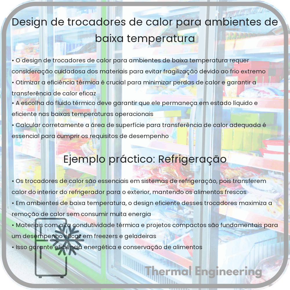 Design de Trocadores de Calor para Ambientes de Baixa Temperatura