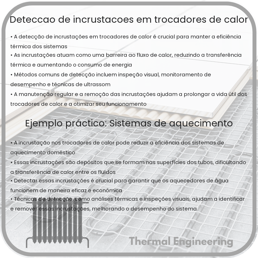 Detecção de incrustações em trocadores de calor