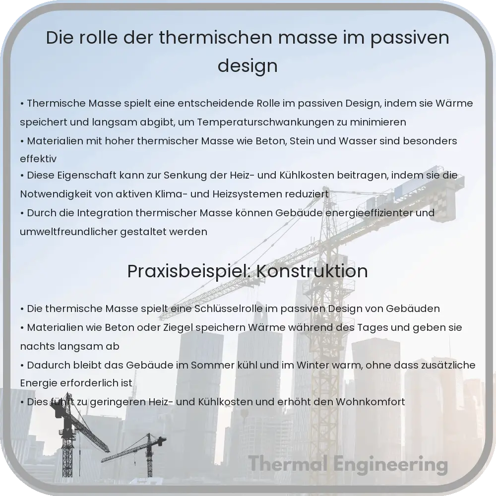 Die Rolle der thermischen Masse im passiven Design