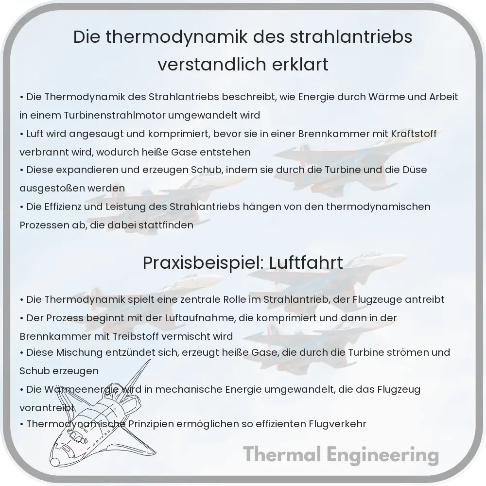Die Thermodynamik des Strahlantriebs verständlich erklärt