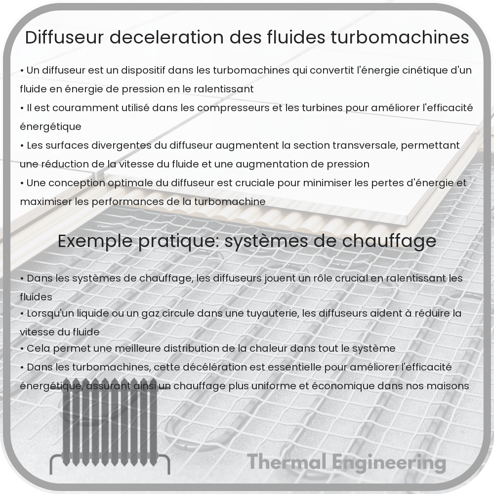 Diffuseur | Décélération des Fluides, Turbomachines