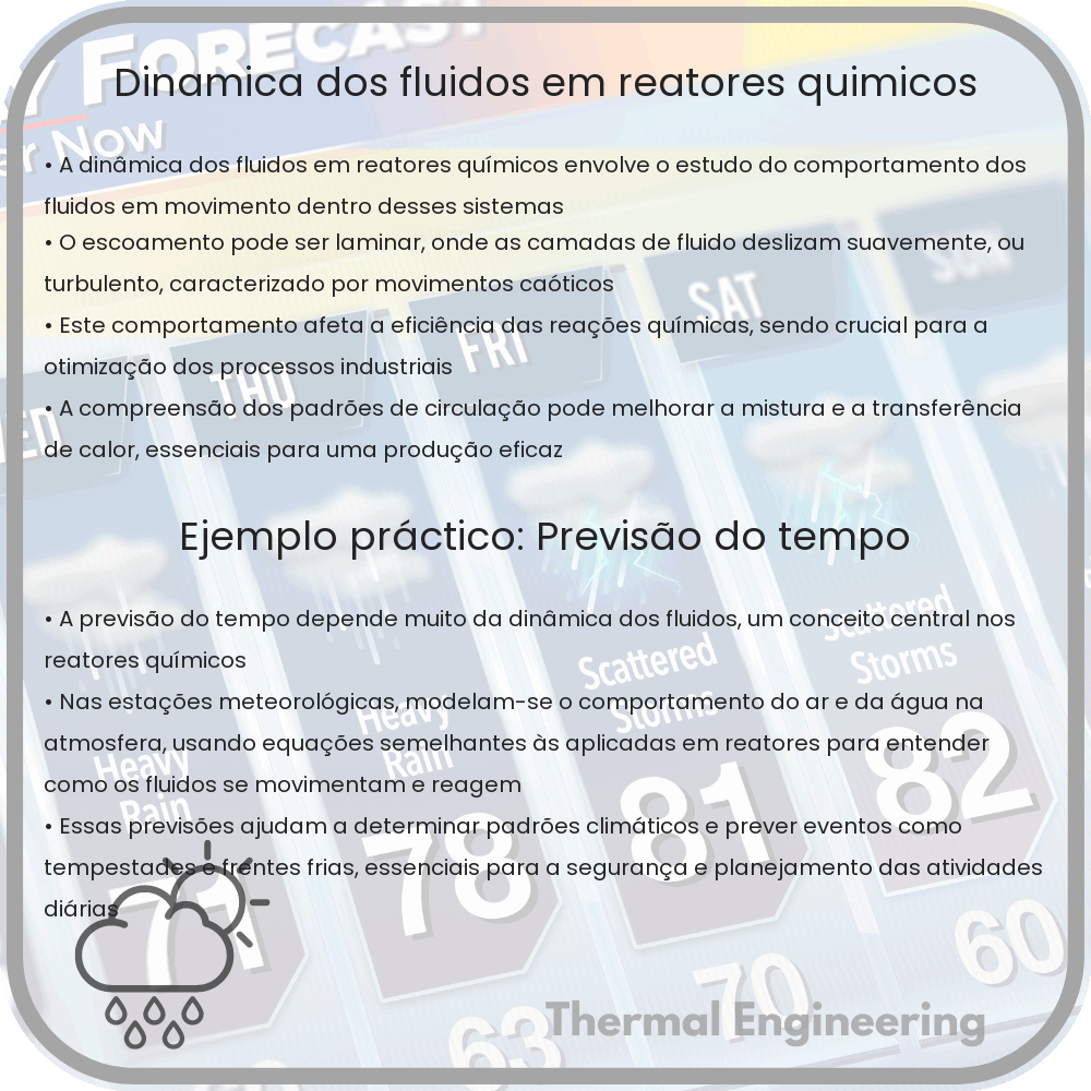 Dinâmica dos Fluidos em Reatores Químicos