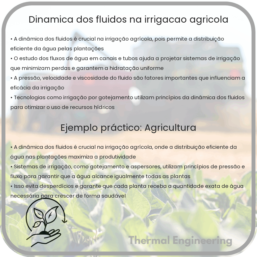 Dinâmica dos Fluidos na Irrigação Agrícola