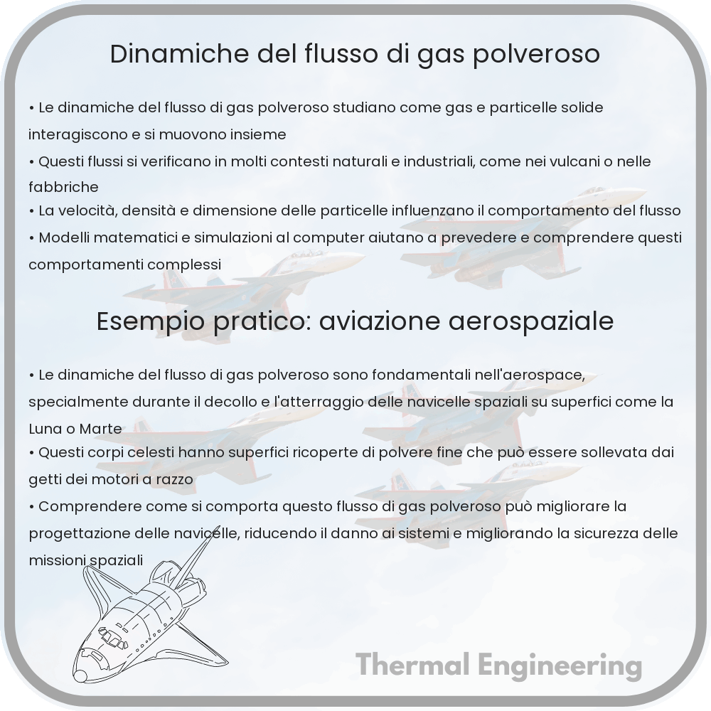 Dinamiche del flusso di gas polveroso