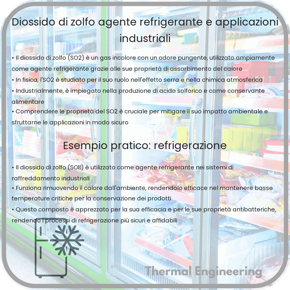 Diossido di Zolfo | Agente Refrigerante e Applicazioni Industriali