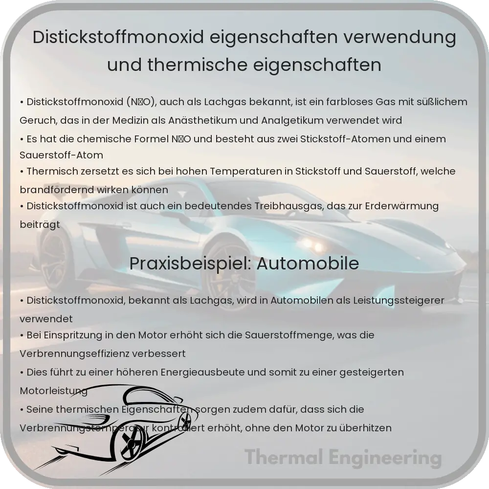 Distickstoffmonoxid | Eigenschaften, Verwendung und thermische Eigenschaften