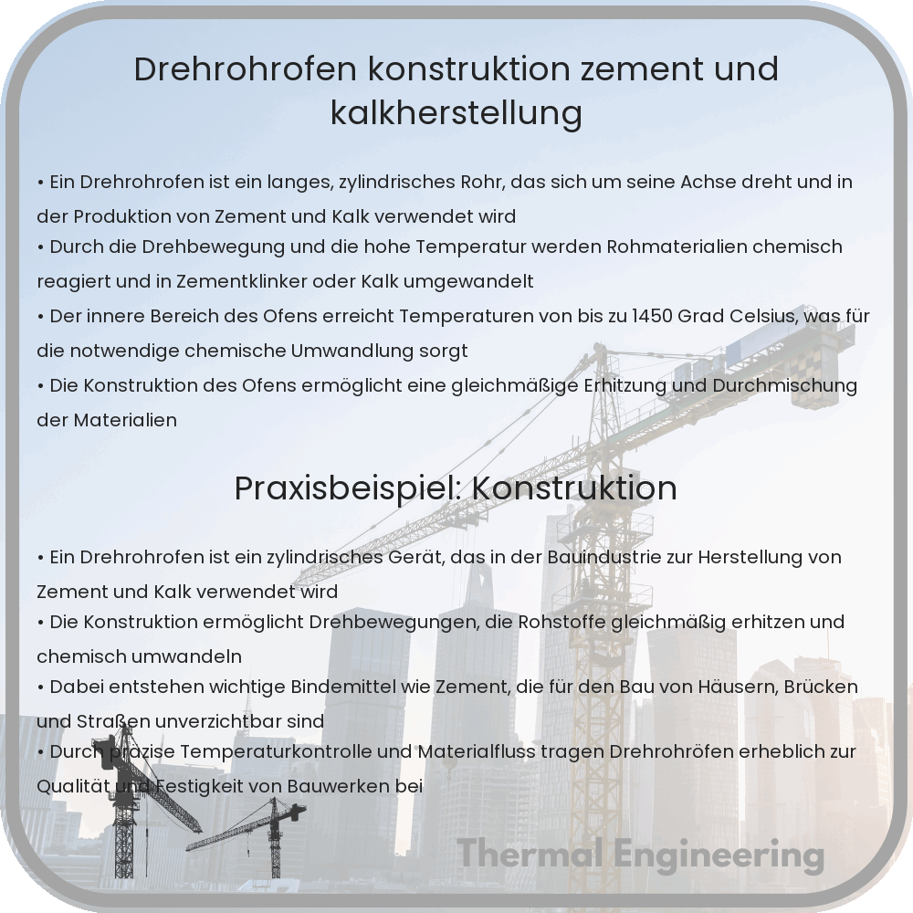 Drehrohrofen | Konstruktion, Zement- und Kalkherstellung