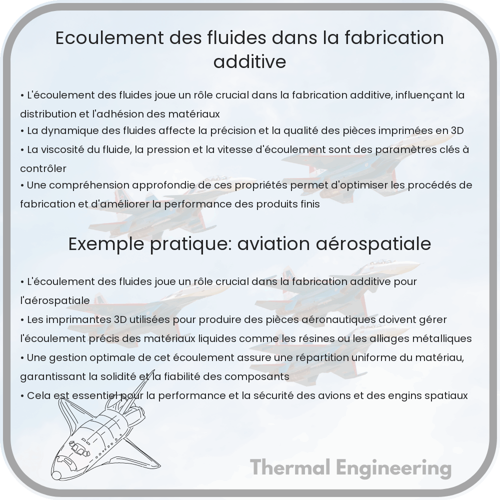 Écoulement des fluides dans la fabrication additive