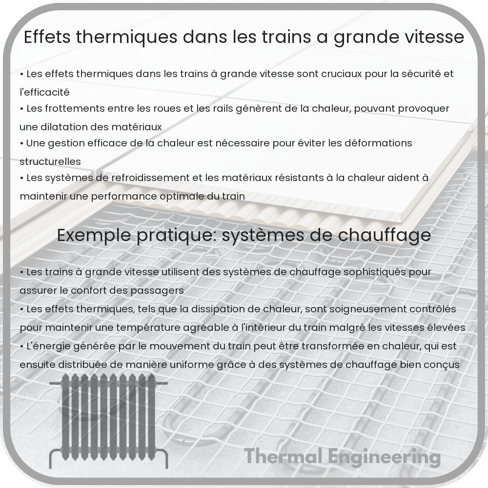 Effets thermiques dans les trains à grande vitesse