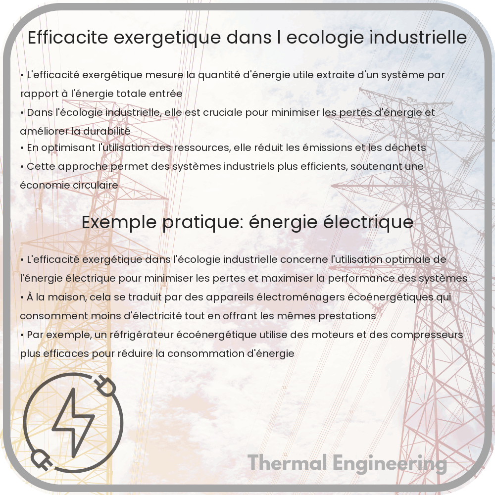 Efficacité exergétique dans l'écologie industrielle