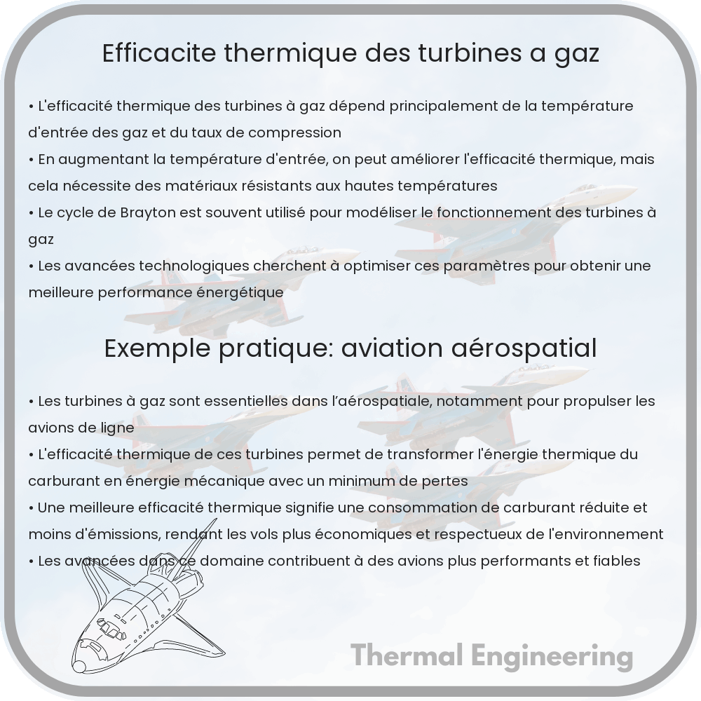 Efficacité thermique des turbines à gaz