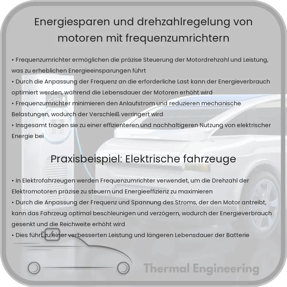 Energiesparen und Drehzahlregelung von Motoren mit Frequenzumrichtern