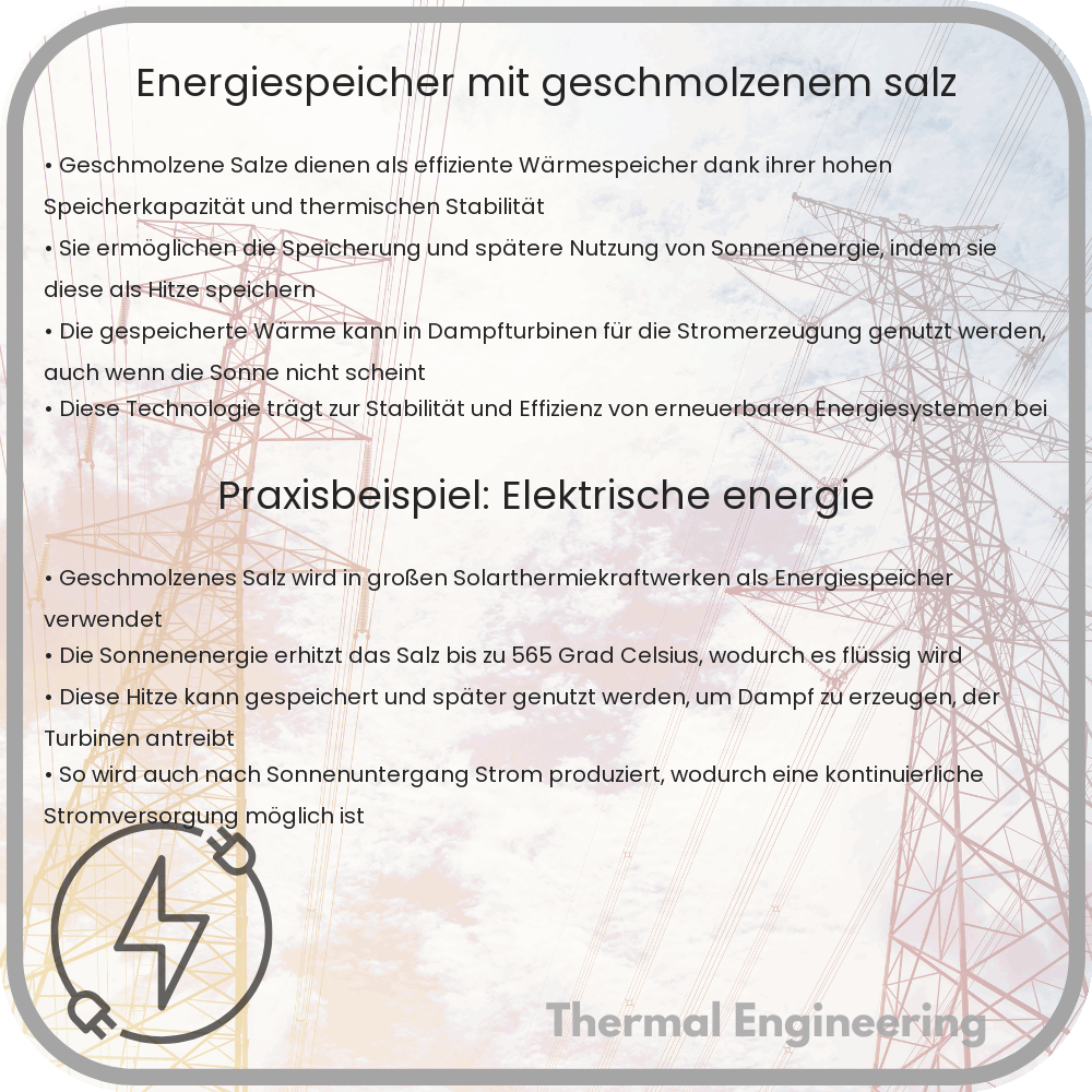 Energiespeicher mit geschmolzenem Salz