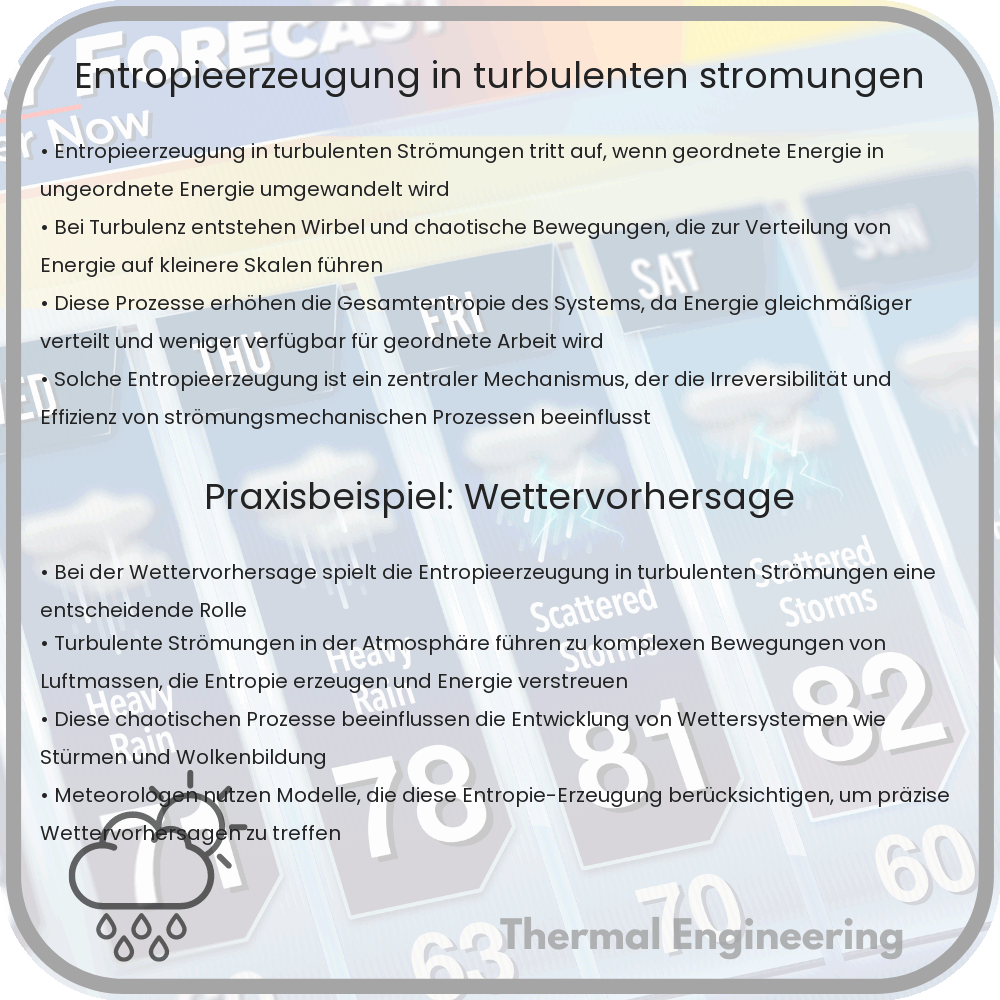Entropieerzeugung in turbulenten Strömungen