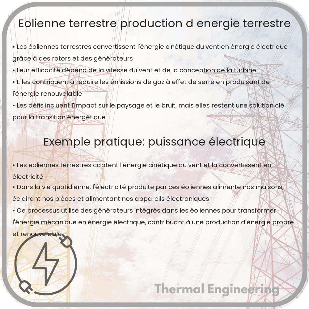 Éolienne Terrestre | Production d'Énergie Terrestre