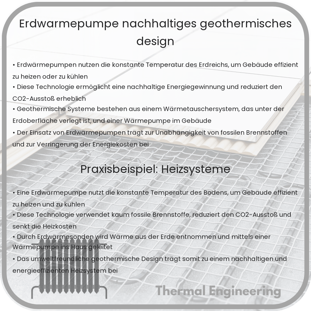 Erdwärmepumpe: Nachhaltiges Geothermisches Design