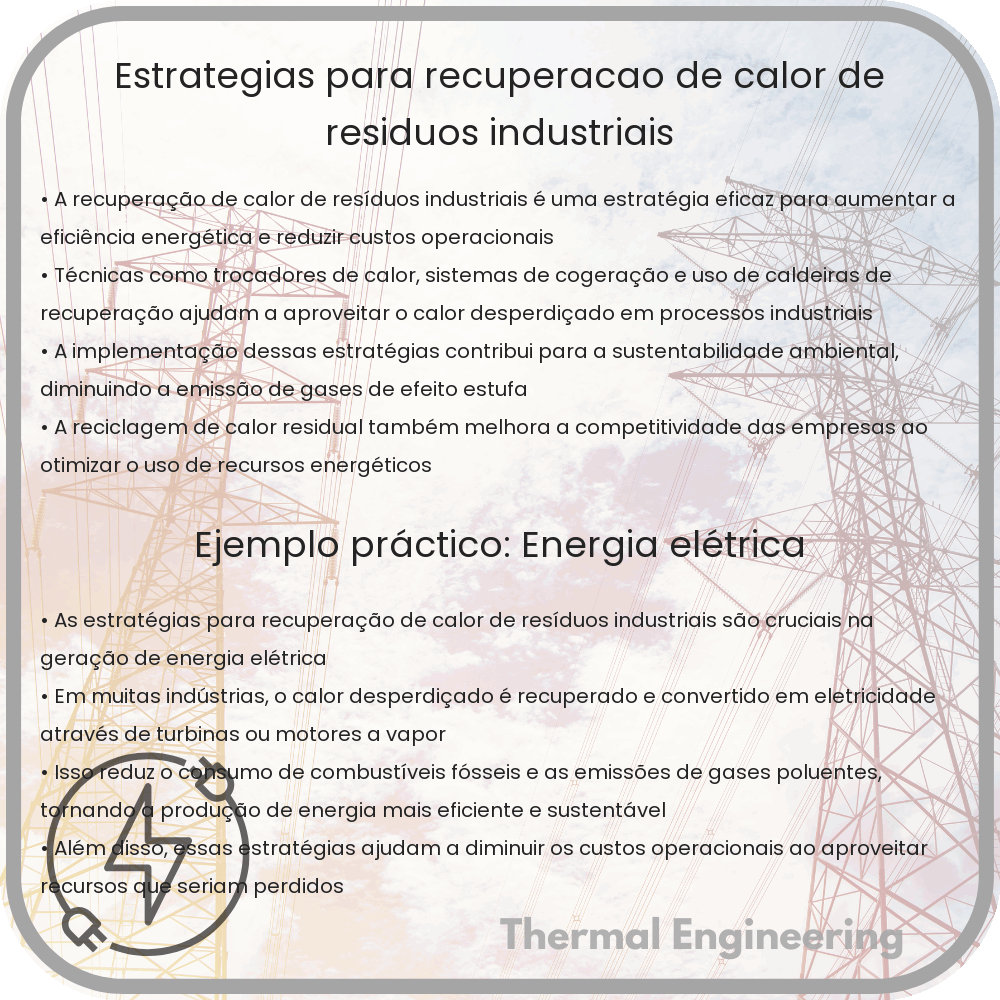Estratégias para recuperação de calor de resíduos industriais
