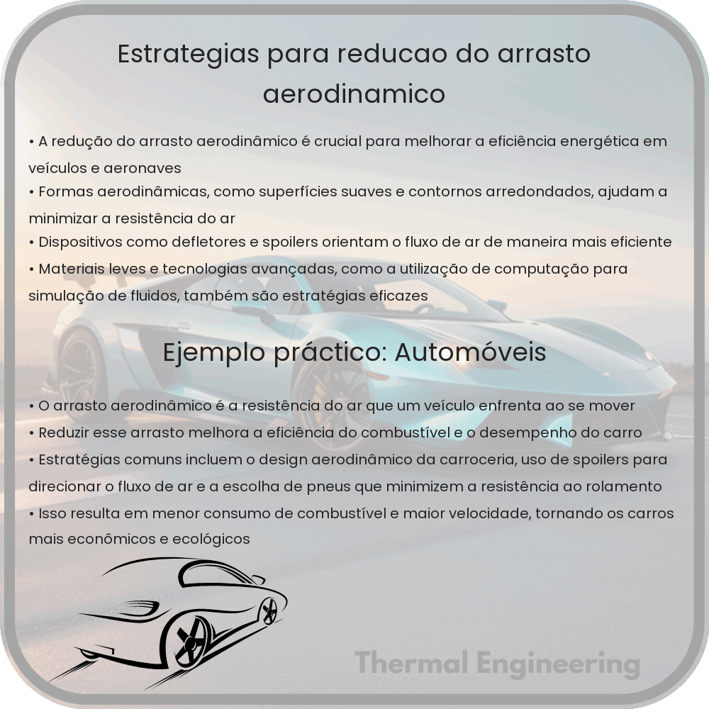 Estratégias para Redução do Arrasto Aerodinâmico