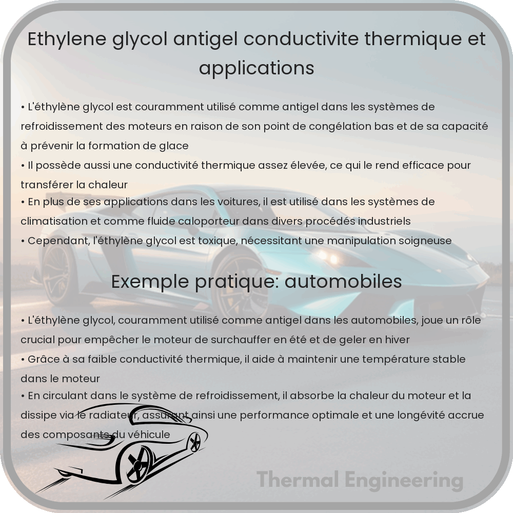 Éthylène Glycol : Antigel, Conductivité Thermique et Applications