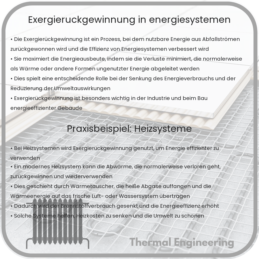 Exergierückgewinnung in Energiesystemen