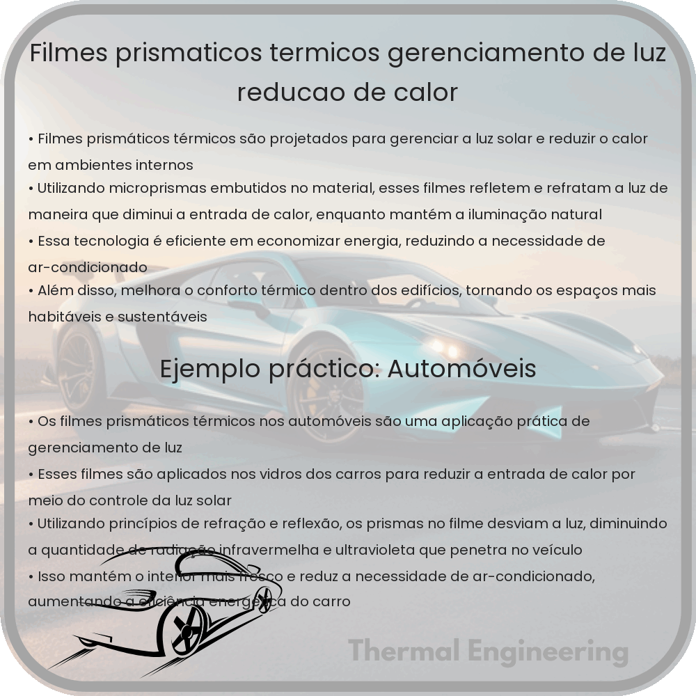 Filmes Prismáticos Térmicos | Gerenciamento de Luz, Redução de Calor