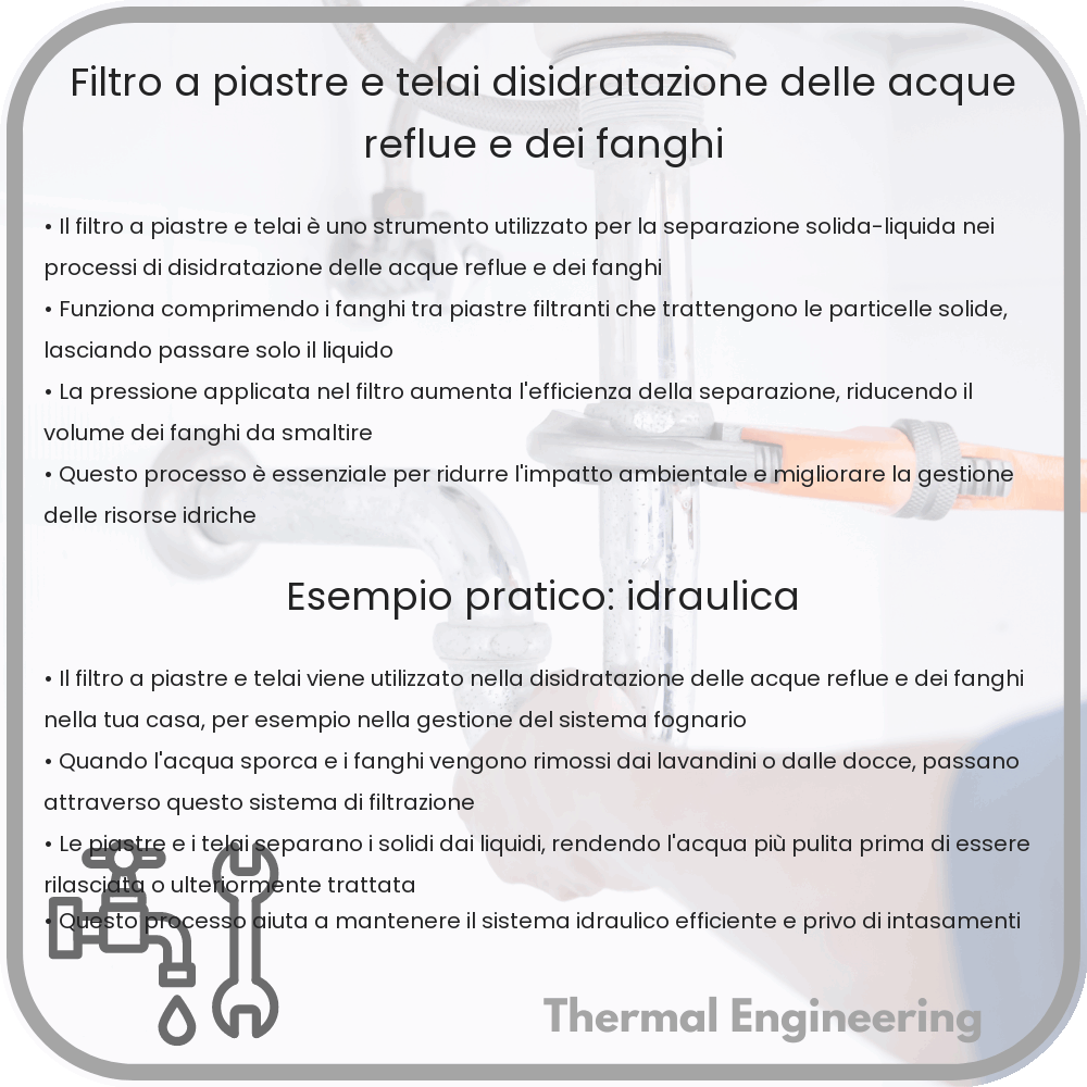 Filtro a Piastre e Telai | Disidratazione delle Acque Reflue e dei Fanghi