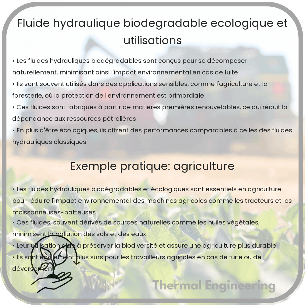 Fluide Hydraulique Biodégradable | Écologique et Utilisations